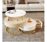 Table basse - WF323061NAA - Duo imbriquable - Plateau réglable - Tiroir de rangement