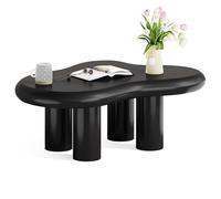 Table Basse White Cloud, Jolie Table À Thé Blanche Moderne, Table Basse Moderne, Table À Thé D'intérieur Irrégulière À 4 Pieds, pour Salon,A,100 * 69 * 40cm