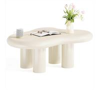 Table Basse White Cloud, Jolie Table À Thé Blanche Moderne, Table Basse Moderne, Table À Thé D'intérieur Irrégulière À 4 Pieds, pour Salon,B,100 * 69 * 30cm