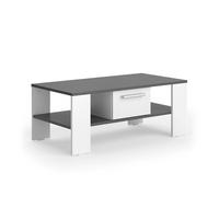 Vicco Table Basse Wilmut, Anthracite/Blanc, 89.8x46.4cm