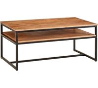 WOHNLING table basse 100x60x45 cm table de salon en bois massif table basse moderne