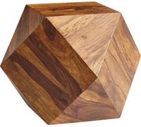 Table basse WOHNLING 57 x 42,5 x 57 cm Sheesham massif Table basse moderne, Table de salon en forme de diamant, Table en bois massif pour le salon, Table en bois véritable