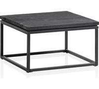 Table basse WOHNLING 60x60x35 cm bois massif noir Table basse de salon