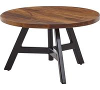 Table basse WOHNLING 60x60x35 cm Sheesham massif / métal Table de salon ronde, Table de salon design Table basse massive, Petite table d'appoint Salon Moderne