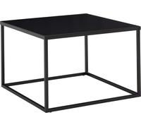Table basse WOHNLING 60x60x40 cm métal Table de salon Industrial Noir, Table basse carrée, Table basse acier, Table d'appoint carrée