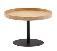 Table basse WOHNLING 61x61x40 cm Table basse bois / métal Table de salon chêne, Table de salon design moderne ronde, Table bois table basse, Table de salon