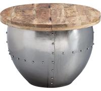 WOHNLING basse WOHNLING table basse ronde bois métal table Ø 60 cm rangement industriel