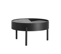 Table Basse Woud Arc en Frêne Noir Ø66
