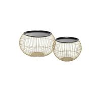 Table basse x2 métal doré Alya Atmosphera Or G