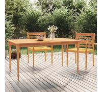 Vidaxl Table Batavia 150x90x75 Cm Bois De Teck Solide