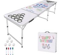 Table Beerpong - Table de fête pour le beerpong - Avec des trous pour les gobelets de jeu - Parfait pour les fêtes et les événements