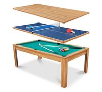 Table Billard 3 en 1 Convertible 7FT en Table à Manger et Tennis de Table