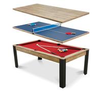 Table Billard 3 en 1 Convertible 7FT en Table à Manger et Tennis de Table