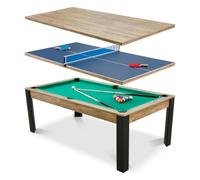 Table Billard 3 en 1 Convertible 7FT en Table à Manger et Tennis de Table