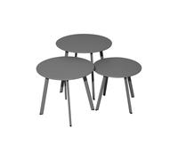 Table Bistrò Basse MASSAI Anthracite Ø50CM H 65 cm L 126 cm l 125 cm Jardin