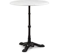 Table bistro - BLUMFELDT - Patras - Plateau en marbre Ø 60cm - Base en fonte - 2 places