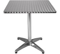 Table bistro carrée - BOLERO - 700 mm - Acier inoxydable - Résistant aux intempéries - Faible entretien