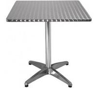Table bistro carrée - BOLERO - 700 mm - Acier inoxydable - Résistant aux intempéries - Faible entretien