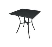 Bolero Table de bistrot carrée 70 cm en acier noir ajouré