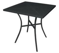 Table de bistrot carrée en acier noir 700 mm