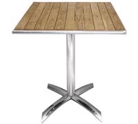 Table Bistro Carrée Plateau Basculant Frêne 60 Cm - Bolero