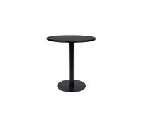 Table bistro en acier noir, ronde, 2 places, pied central - Zuiver, Metsu - Ø70x76 cm