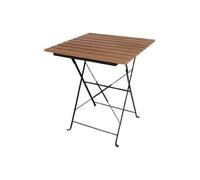 Table bistro imitation bois carrée Bolero 600 mm Noir G
