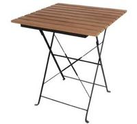 Table bistro imitation bois carrée Bolero 600 mm Noir G