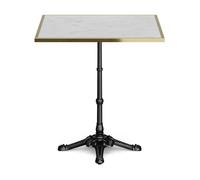 Table bistro Patras Lux - BLUMFELDT - plateau marbre 60x60cm - pieds fonte