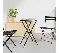 Table bistro pliante - VIDAXL - 42002966 - Anthracite - Acier revêtu poudre - Diamètre 50 cm