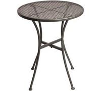 Table de bistrot ronde en acier gris avec motifs de 600 mm