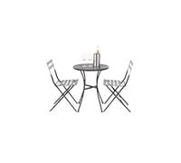 Table bistro ronde noire en acier ajouré 600 mm