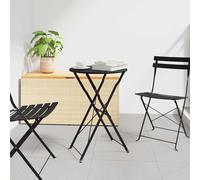 vidaXL Table bistro 42002962 pliable acier revêtu de poudre diamètre 50 cm