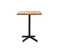 Table bistrot carrée en bois massif et métal noir D60 cm SOPRA