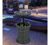 Table Bistrot de Jardin Rotin BAR Haute Boissons Partie 55-85cm