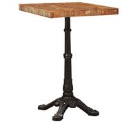 Table bistrot en bois recyclé - vidaXL - 50x50x76 cm - Marron - Style industriel - Bois recyclé solide - Cadre en fonte