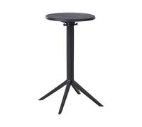 Table Bistrot en Matière Synthétique 60 x 60 cm Forme Ronde Plateau Rabattable R