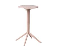 Table Bistrot en Matière Synthétique 60 x 60 cm Forme Ronde Plateau Rabattable R