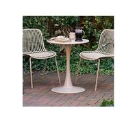 Table bistrot ronde 60x60x72 cm en acier taupe