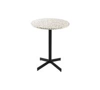 Table bistrot ronde en terrazzo et métal noir D60 cm MEERA