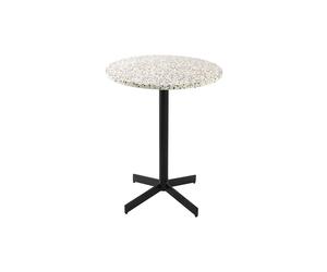 Table bistrot ronde en terrazzo et métal noir D60 cm MEERA