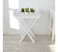 Table blanche auxiliaire avec plateau pour les pots Tables auxiliaires vidaXL