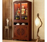 Table bouddhiste avec fonction de stockage,Cabinet d'altar bouddhiste de méditation personnelle,Cabinet d'altars à la maison avec dessins,Maison de dieu de style chinois pour salon (Type C-a
