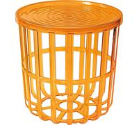 Table Branq, ronde, avec panier de rangement, miel, Zen 1850