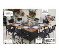 Table Brasero à Gaz 125 x 125 cm - Mobilier Chauffant Haut de Gamme pour Terrasse et Jardin