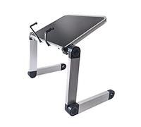 Table Buddy Support ergonomique pour ordinateur portable en aluminium, léger, réglable en hauteur, angle réglable et pliable, convient pour l'intérieur et l'extérieur 30,5 x 24,5 cm