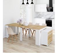 IDMarket - Table Buffet Extensible Orlando 14 Personnes 285 cm
