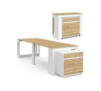IDMarket - Table Buffet Extensible Orlando 14 Personnes 285 cm