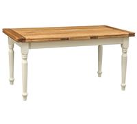 Table Bureau Extensible Country Bois Tilleul Blanc Vieilli 160
