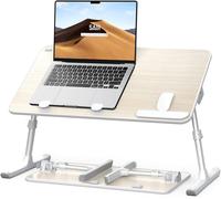 Table, Bureau, Support Ajustable Pour Ordinateur Portable, Table Plateau De Lit, 5 Hauteurs, 4 Angles, Bureau Pliant Stable Pour Le Bureau De Canapé De Lit, Portable Jusqu'À 17""[PCOM4287228]